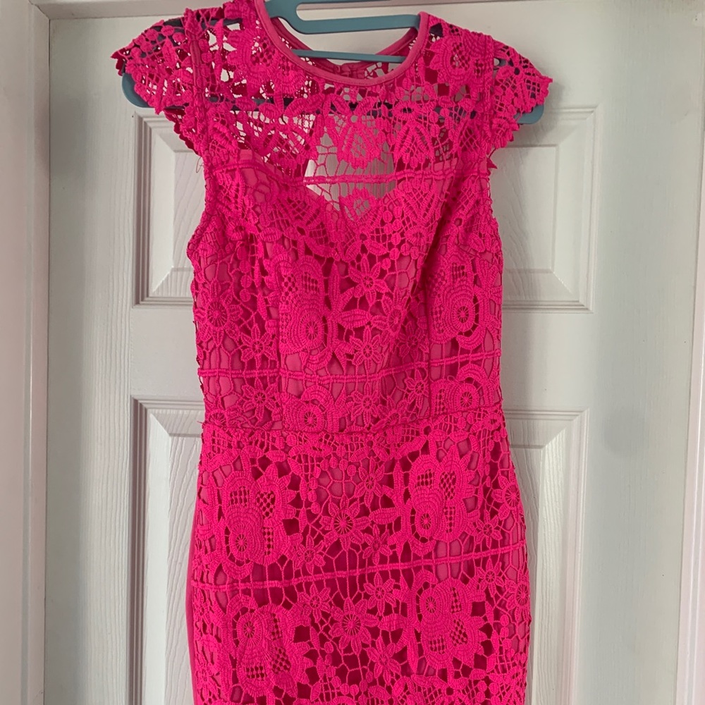 AX Paris Hot Pink Lace Dress